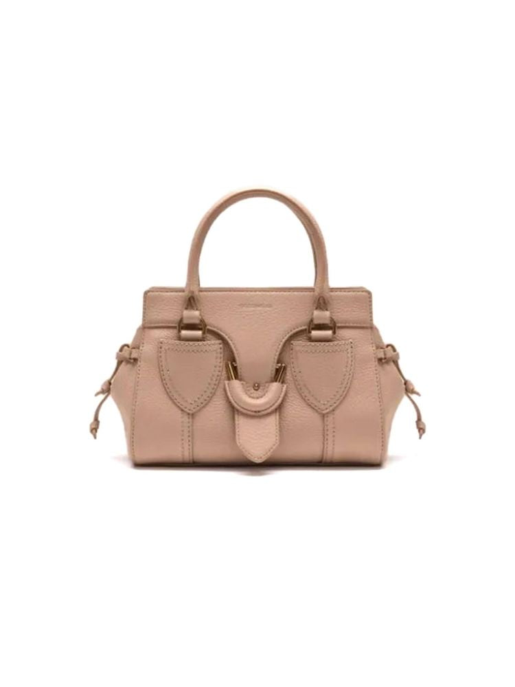 Coccinelle Top Handle Bag — Beige Cow Leather