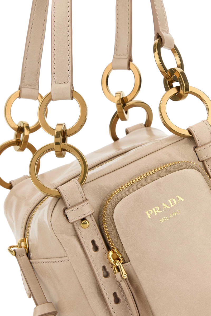 Prada Bauletto Shoulder Bag — Pink Vitello