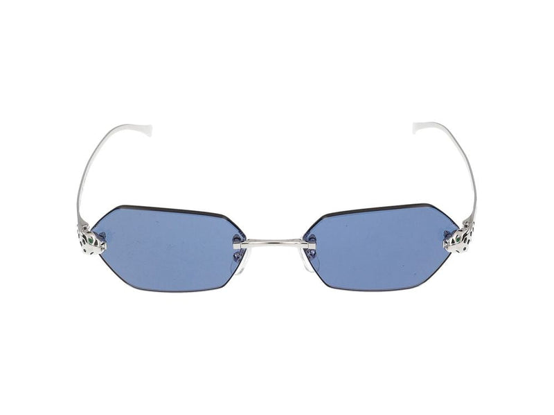 Cartier Ct0636s Rimless Metal Sunglasses — Silver