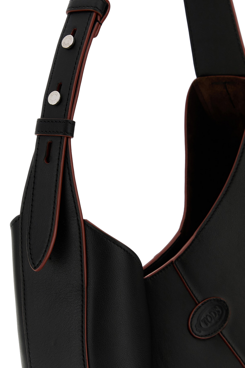 Tods Shoulder Bag — Black Leather