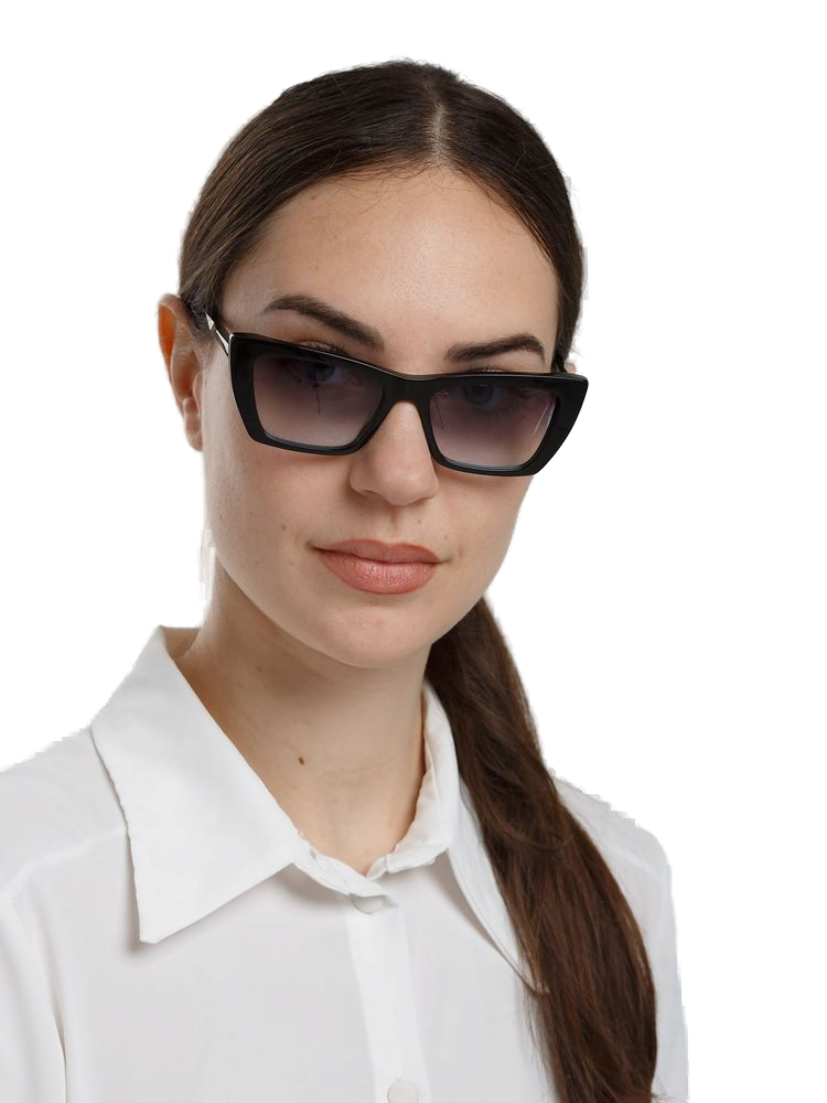 Ana Hickmann Ah9517 Gradient Lens Sunglasses — Black Acetate