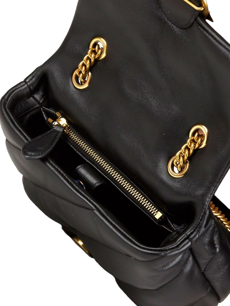 Pinko Love Puff Mini Crossbody Bag — Black Lamb Leather