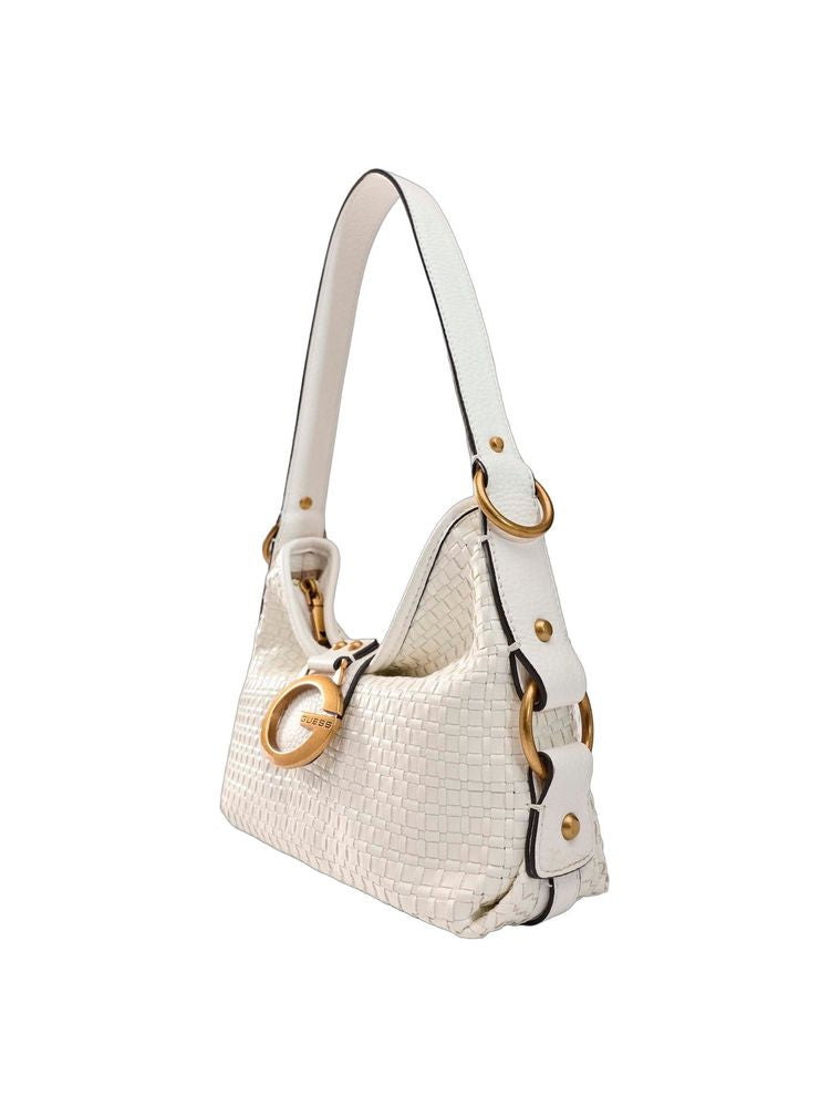 Guess Camden Shoulder Bag — White Polyurethane