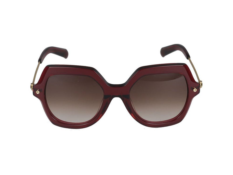 Yohji Yamamoto Slook018 Sunglasses — Burgundy Acetato