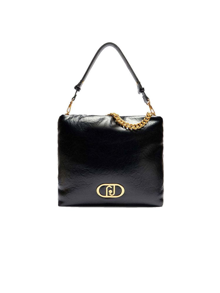 Liu Jo Polyurethane Hobo Shoulder Bag — Black