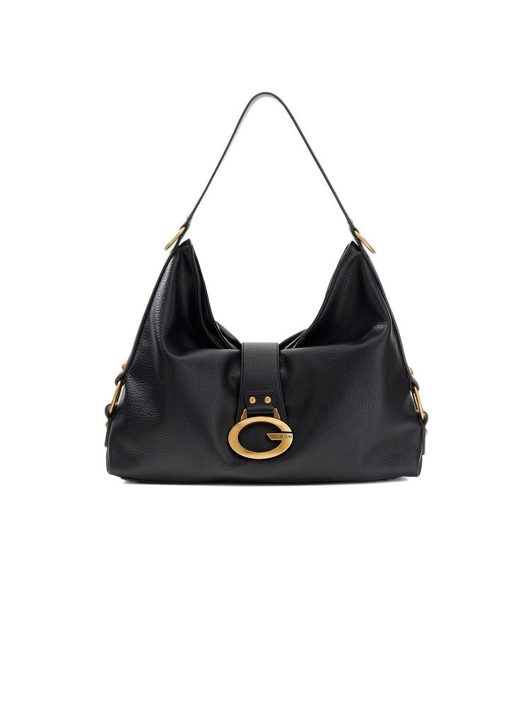 Guess Camden Shoulder Bag — Black Polyurethane