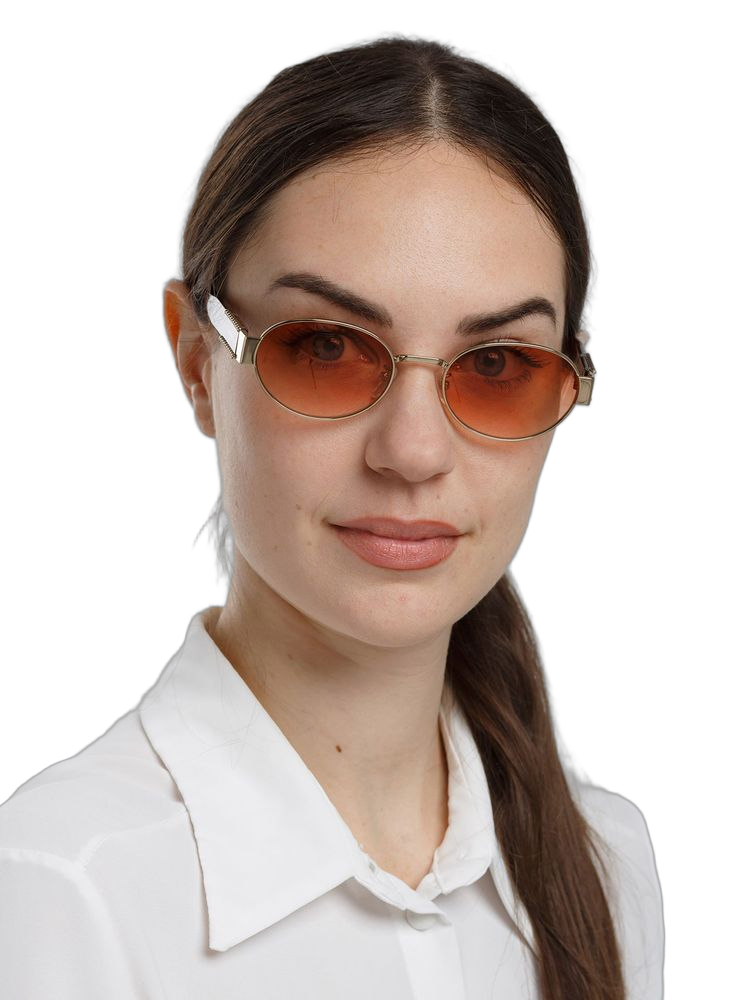 Zadig & Voltaire Szv504 Metal Aviator Sunglasses — Gold Stainless Steel