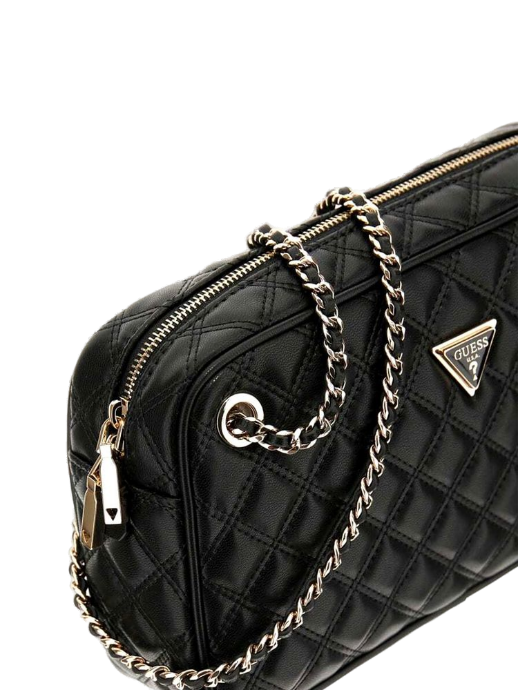 Guess Giully Ii Shoulder Bag — Black Polyurethane