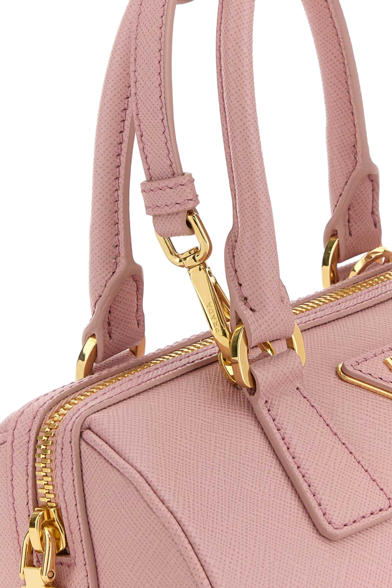 Prada Bauletto Top Handle Bag — Pink