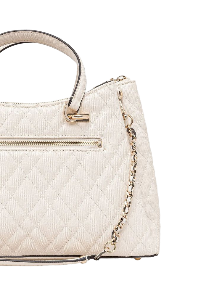 Guess Isemay Gfriend Shoulder Bag — White Polyurethane