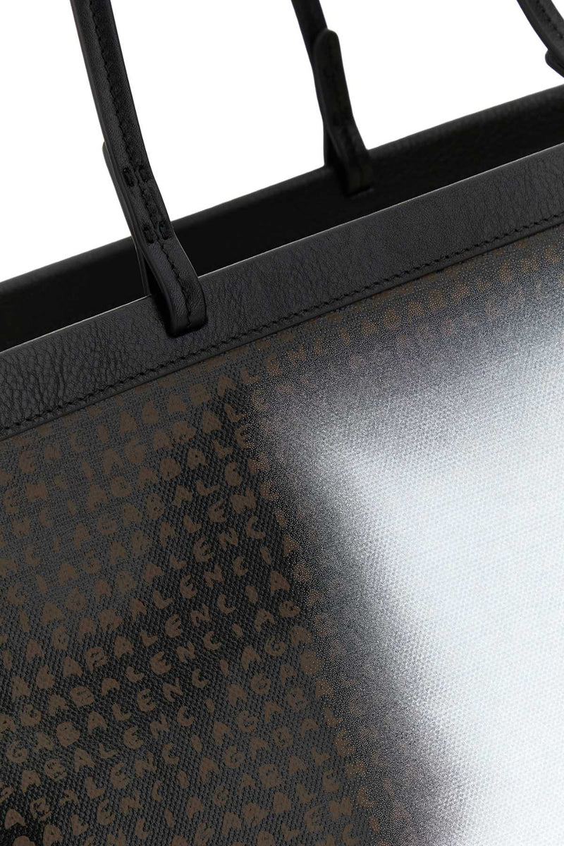 Balenciaga Graphic-Print Tote Bag — Black