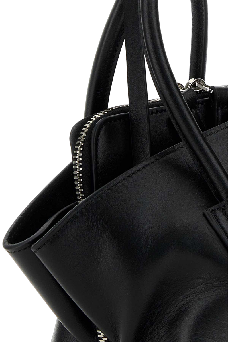 The Attico Calf Leather Shoulder Bag — Black