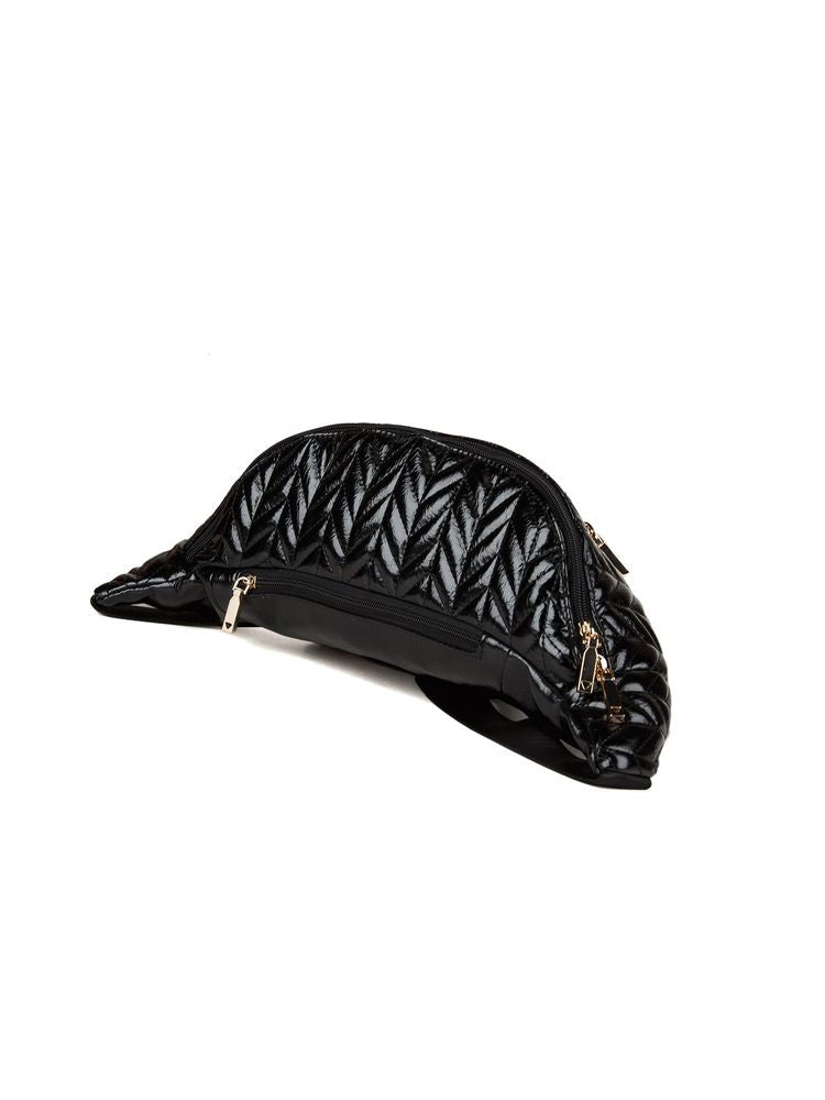 Guess Cheryl Belt Bag — Black Polyurethane