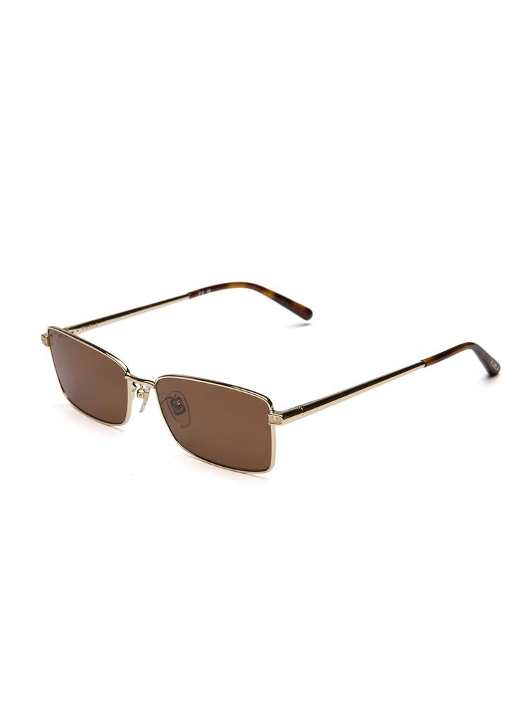 Furla Sfub18 Metal Rectangle Sunglasses — Rose Gold
