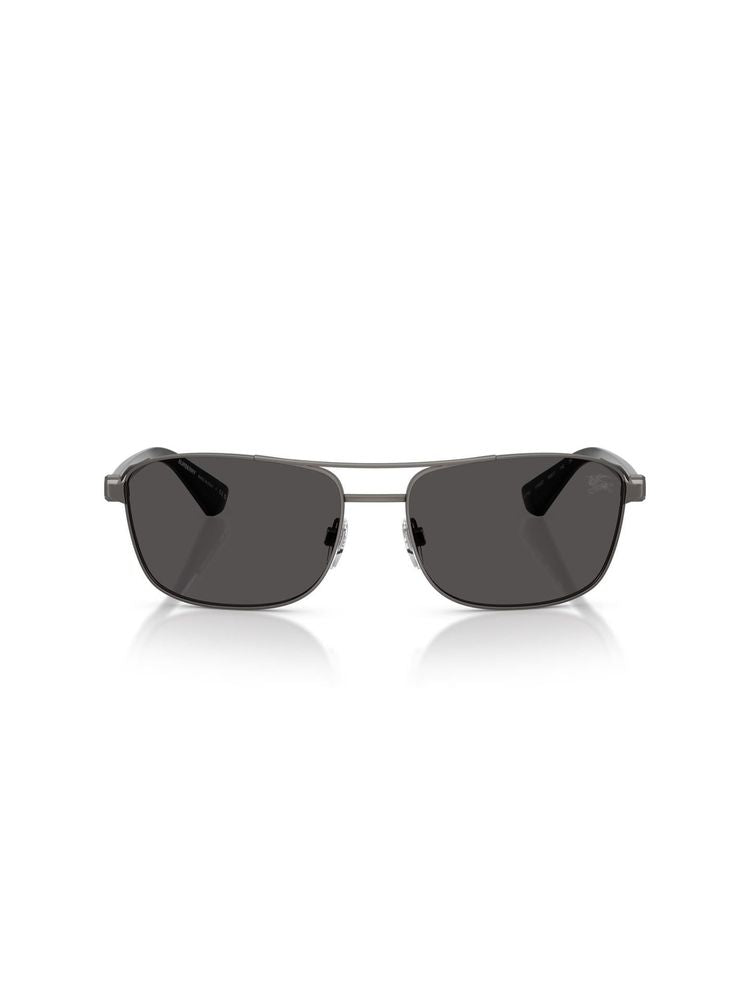 Burberry 0be3163 Metal Rectangle Sunglasses — Gray Frame