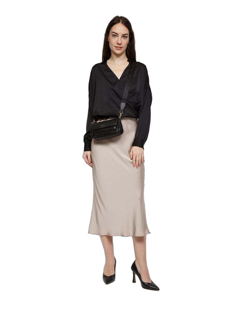 Michael Kors Jet Set Crossbody Bag — Black Leather