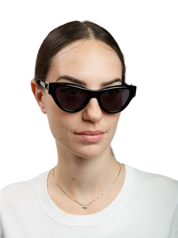 Furla Sfu982 Acetate Cat-Eye Sunglasses — Black