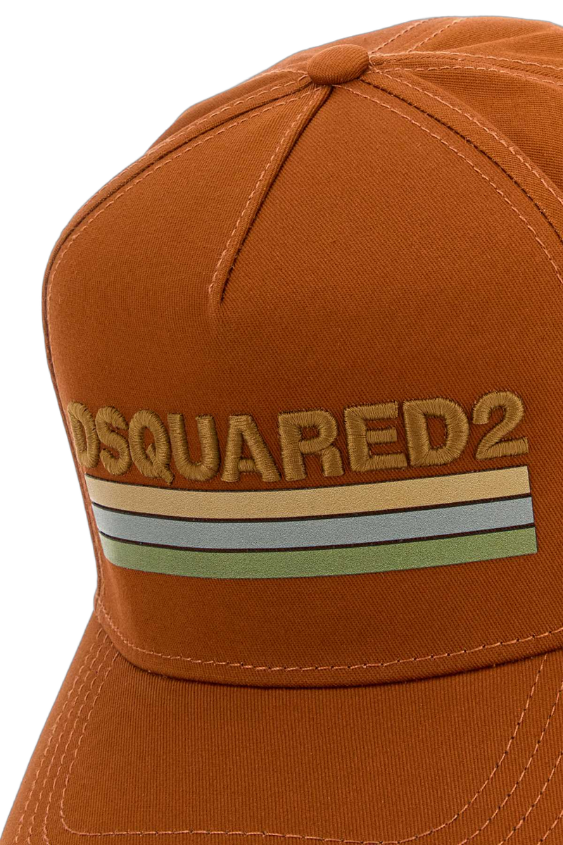 Dsquared2 Bcm096305c00001 Baseball Cap — Orange Exterior: Cotton Caps