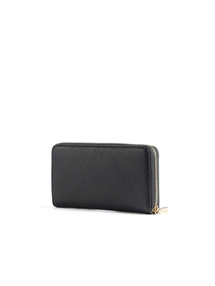 Coccinelle Grained Cowhide Wallet — Black