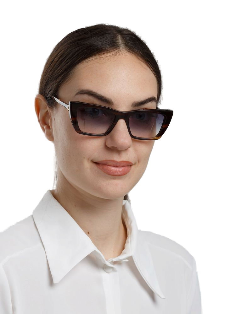 Ana Hickmann Ah9517 Tortoise Acetate Cat-Eye Sunglasses —