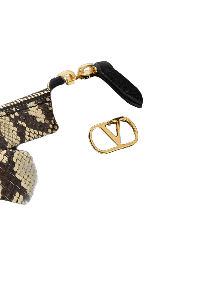 Valentino Garavani Python & Suede Chevron Crossbody Bag — Multicolor