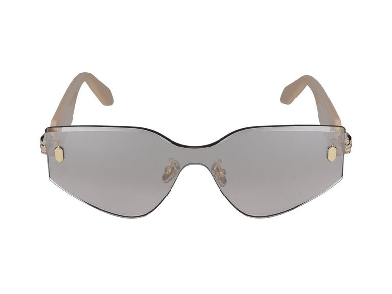 Bvlgari Bv40034u Shield Lens Sunglasses — Tan Standard