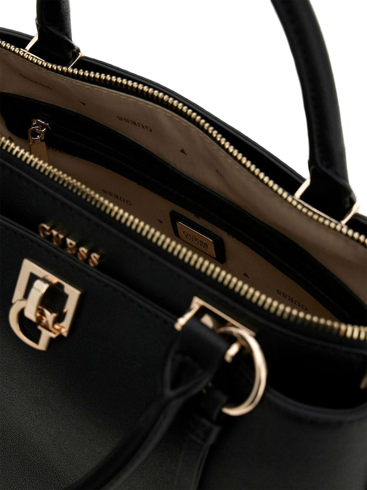 Guess Bianca Girlfriend Shoulder Bag — Black Polyurethane