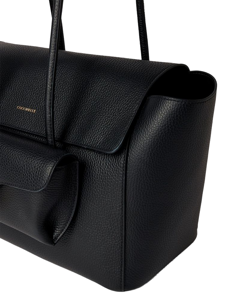 Coccinelle Top Handle Bag — Black Cowhide