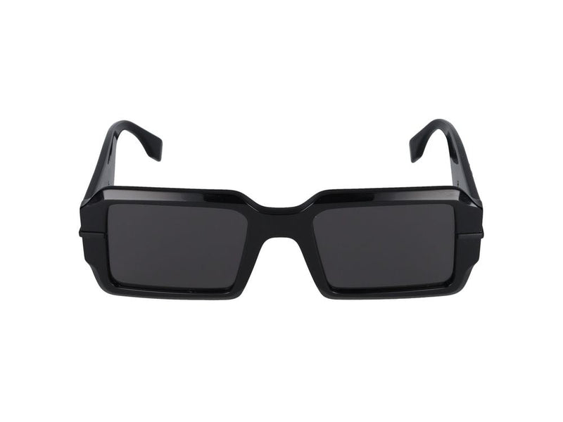 Maison Fendi Fe40073u Rectangular Frame Sunglasses — Black Standard