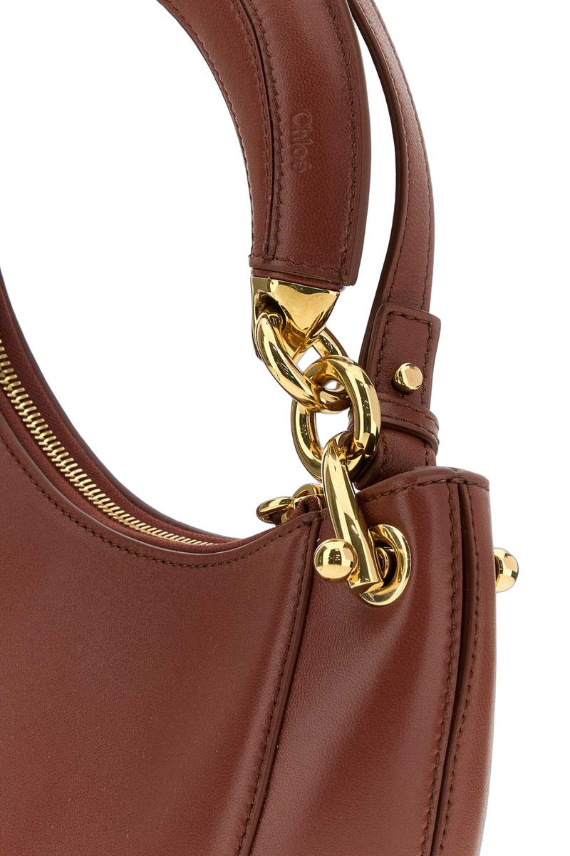 Chloé Leather Hobo Shoulder Bag — Brown