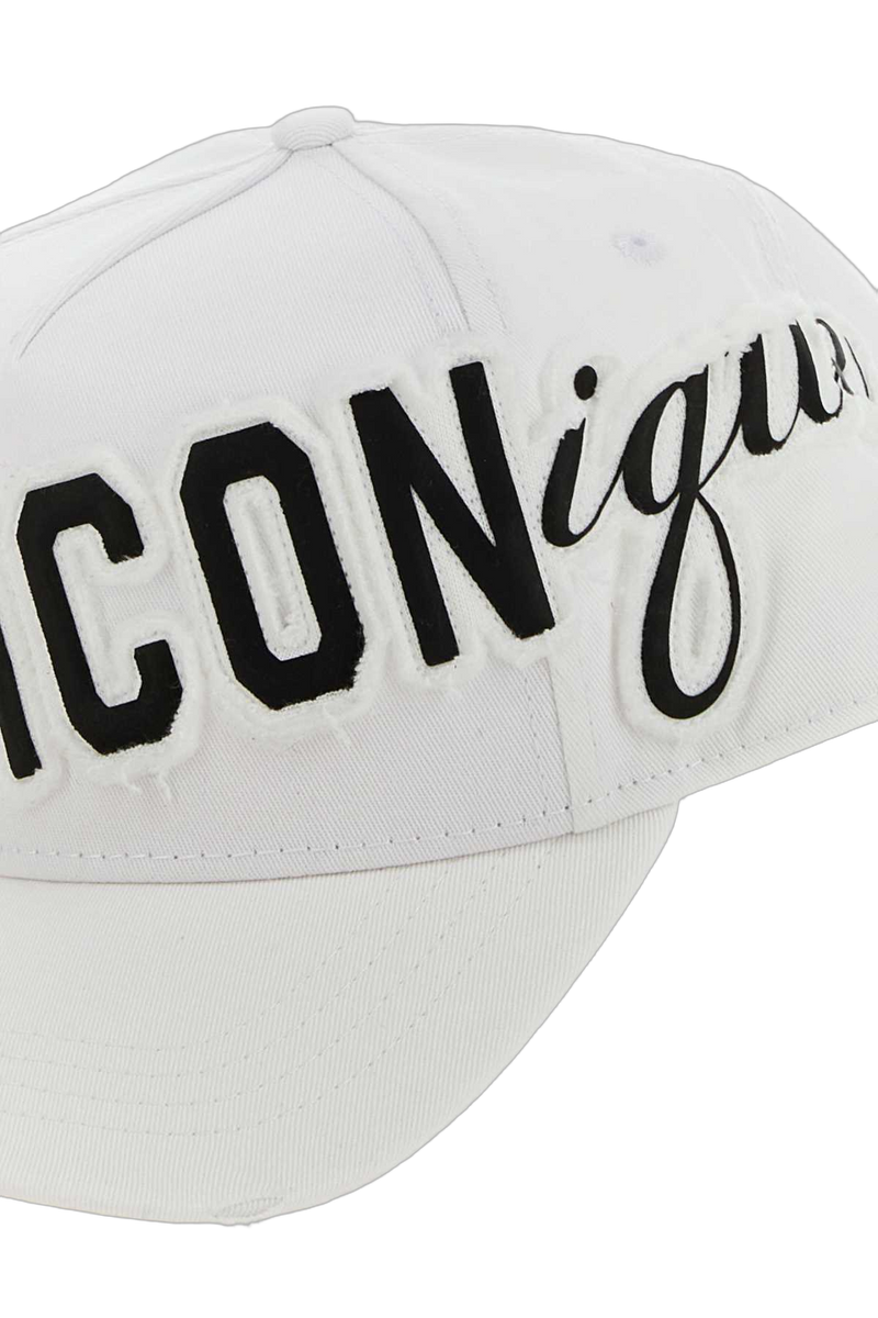 Dsquared2 Bcm099705c00001 Logo-Embroidered Baseball Cap — White Caps