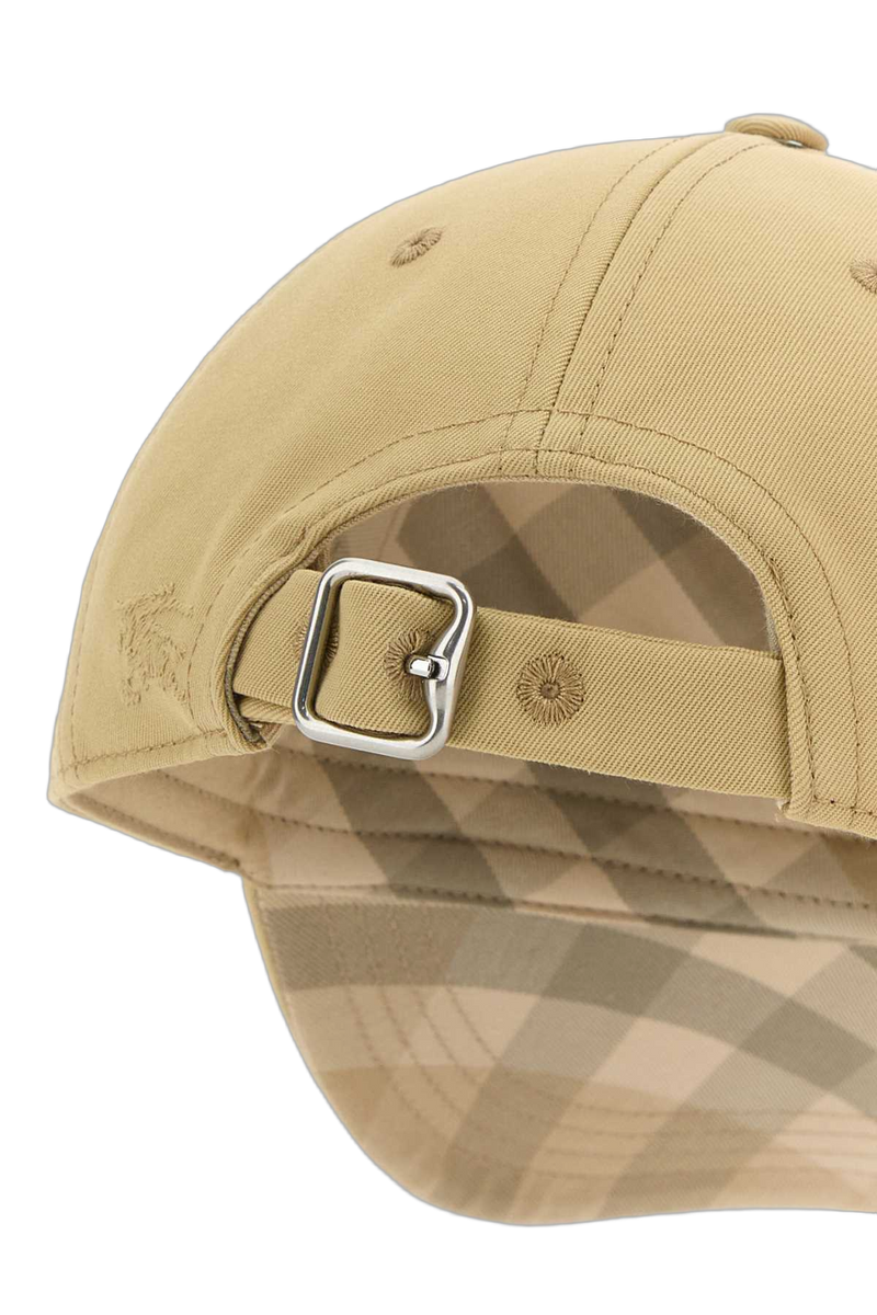 Burberry 8082655 Curved-Brim Cotton-Blend Baseball Cap — Beige Caps