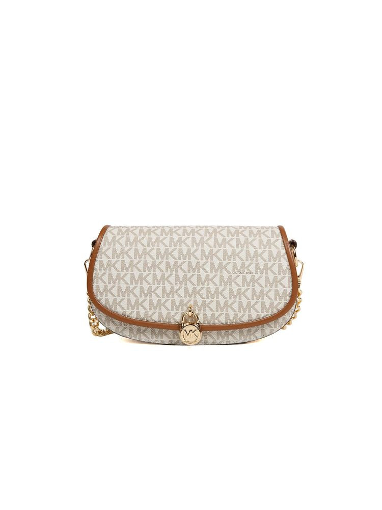 Michael Kors Crossbody Bag — Beige Polyvinyl Chloride