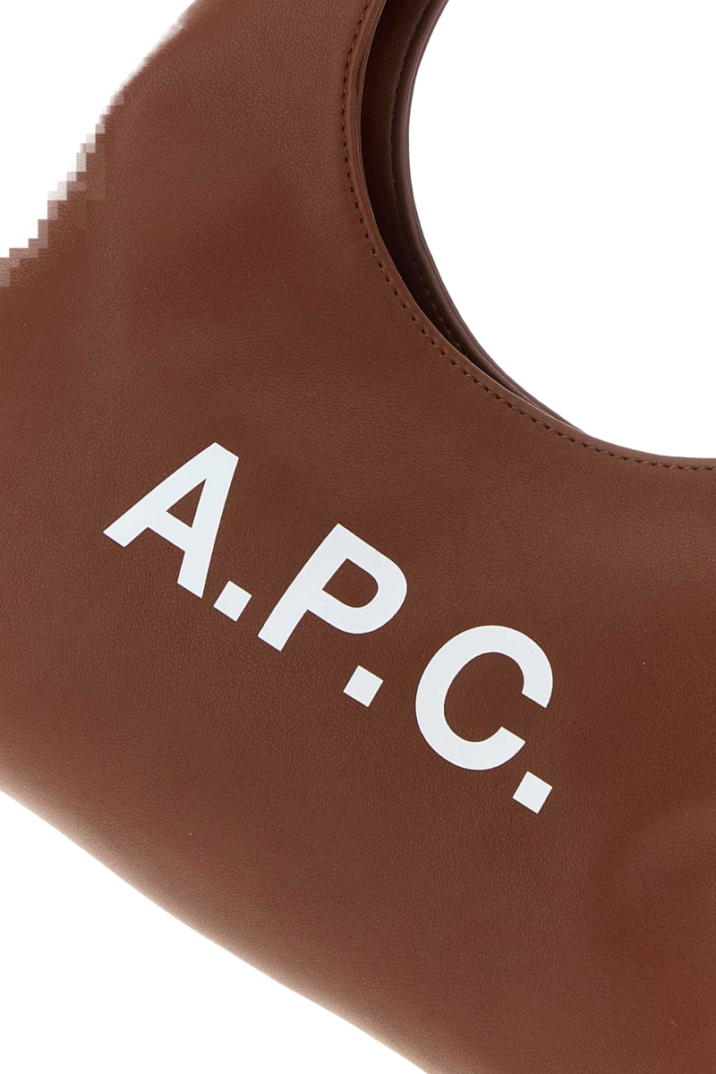 A.p.c. Ninon Shoulder Bag — Brown Polyurethane