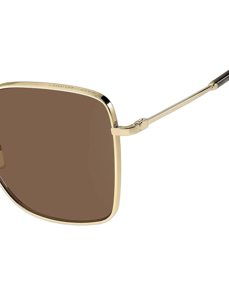 Marc Jacobs Metal Square-Frame Sunglasses — Gold
