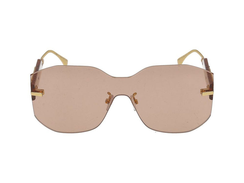 Maison Fendi Fe40067u Shield Lens Sunglasses — Beige Standard
