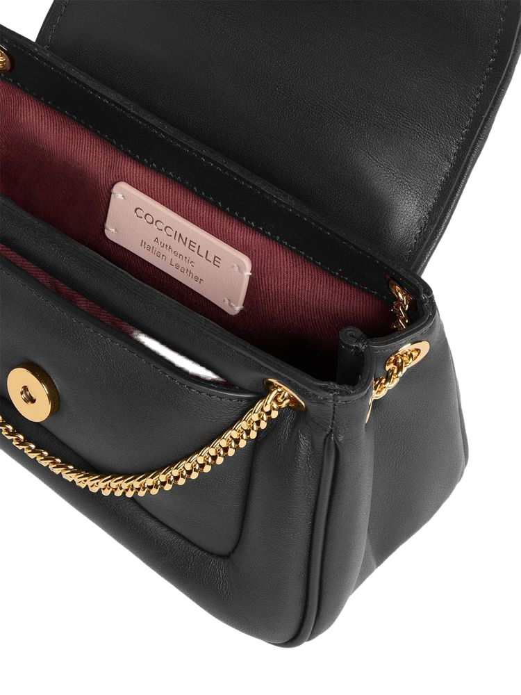 Coccinelle Shoulder Bag — Black Cowhide