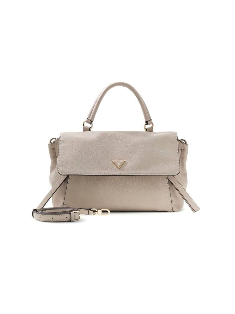 Guess Devon Top Handle Bag — Beige Polyurethane
