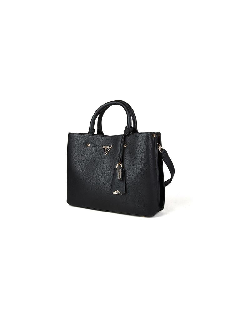 Guess Meridian Ii Shoulder Bag — Black Polyurethane