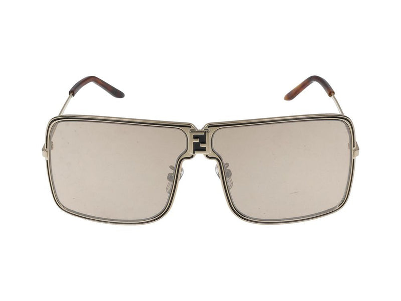 Maison Fendi Fe40195u Rectangular Metal-Frame Sunglasses — Neutral Standard