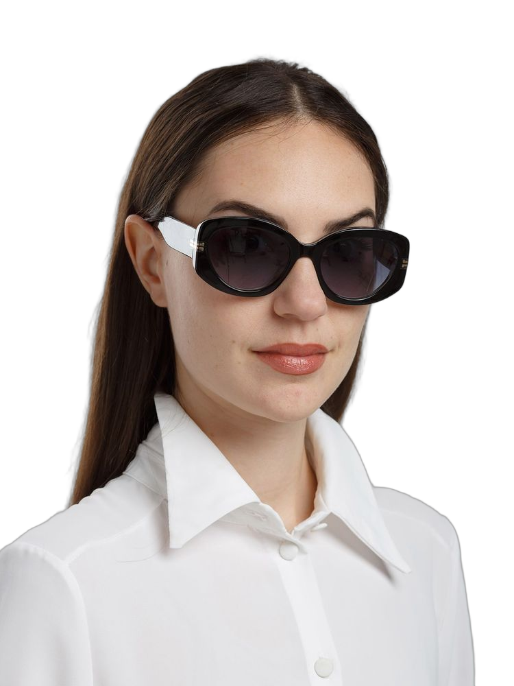 Marc Jacobs Mj Acetate Oval Sunglasses — Black