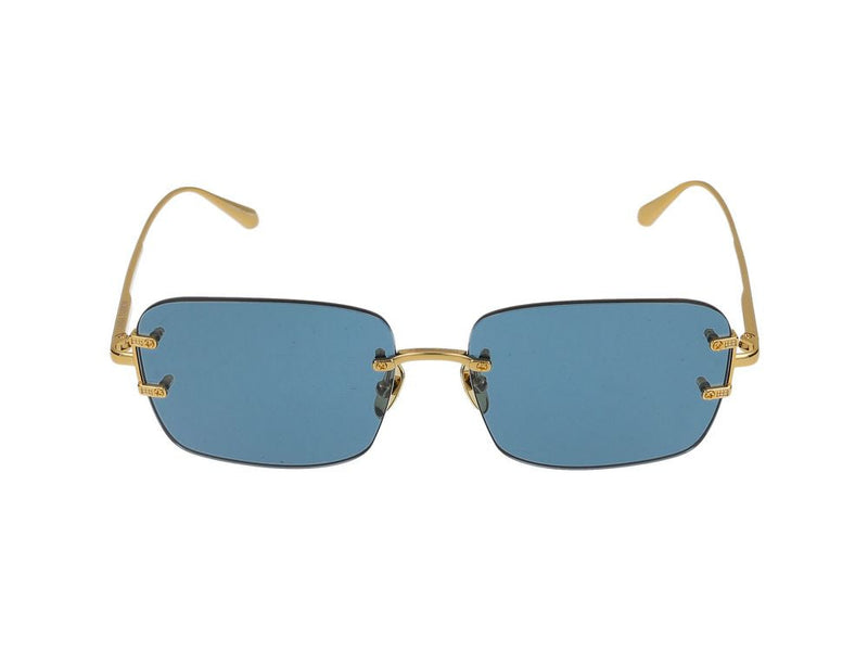 Linda Farrow Lfl1476 Sunglasses — Yellow Gold Titanium