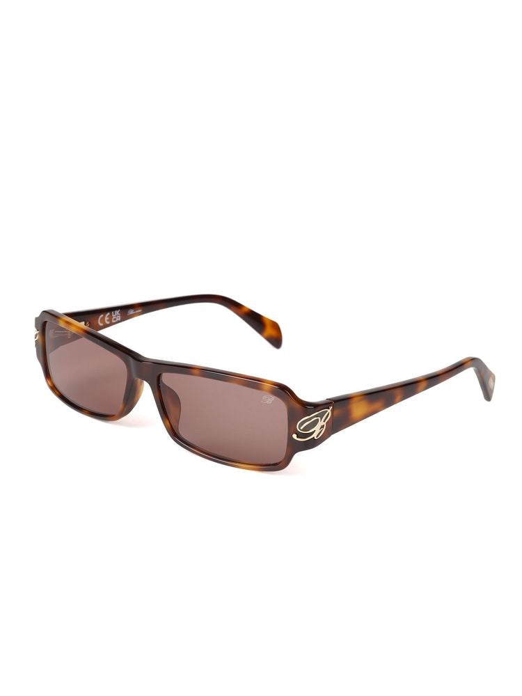 Blumarine Sbm906 Glossy Havana Acetate Sunglasses — Brown
