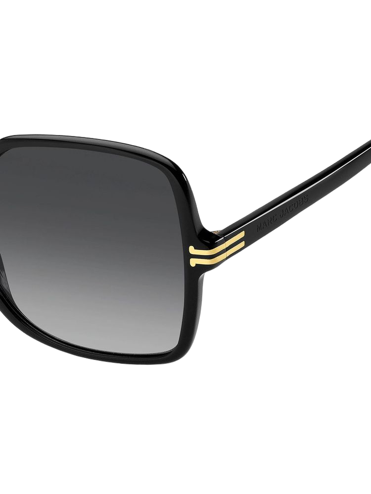 Marc Jacobs Mj Oversized Square Acetate Sunglasses — Black