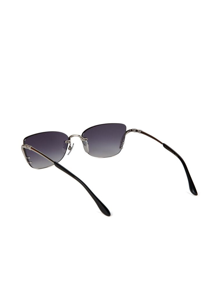 Ana Hickmann Ah3359 Metal Rectangle Sunglasses — Silver