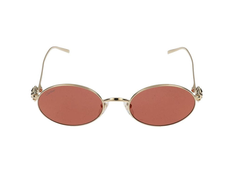 Cartier Ct0644s Oval Metal Sunglasses — Gold