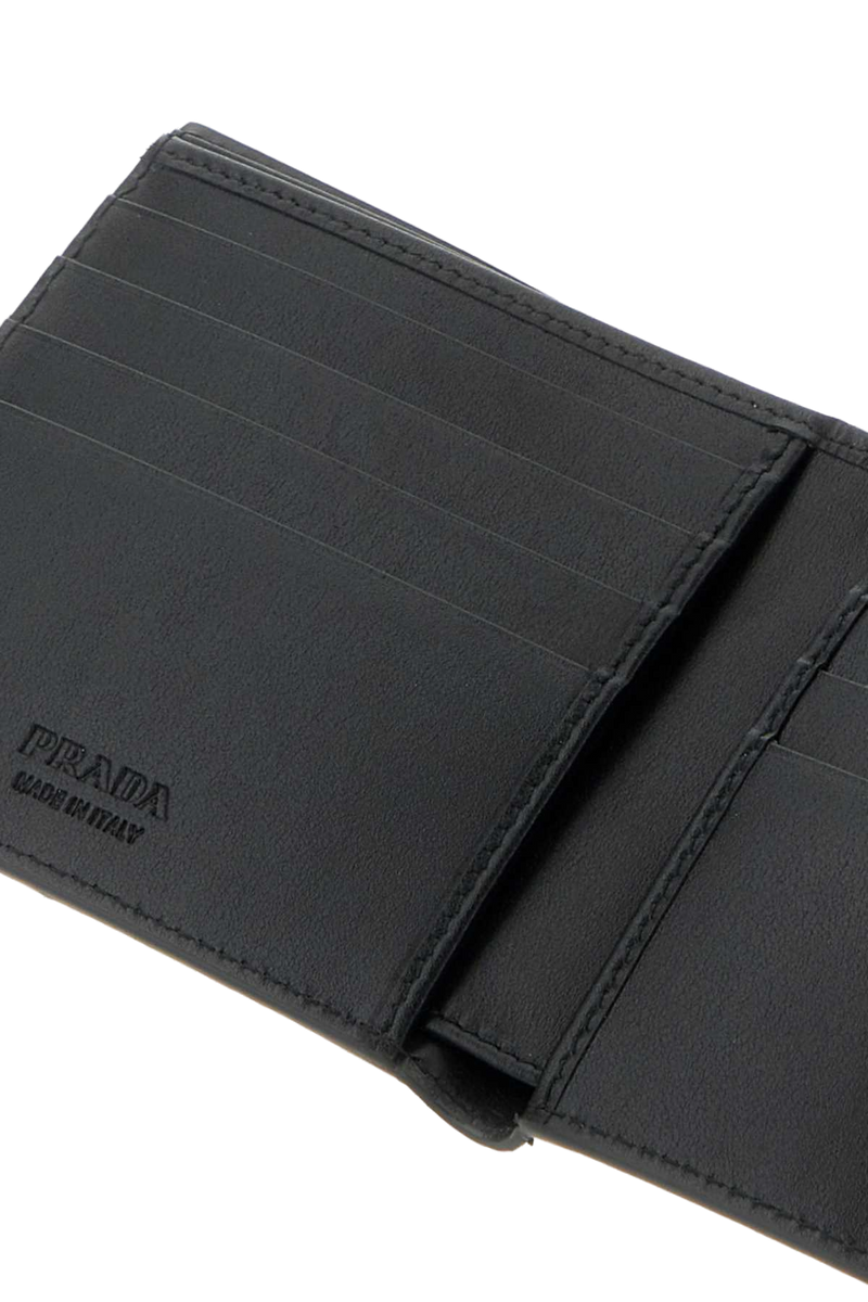 Prada Vitello Leather Wallet — Black