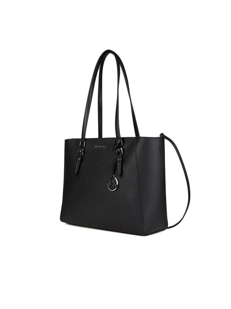 Michael Kors Charlotte Large 3-In-1 Tote Bag — Black Polyester