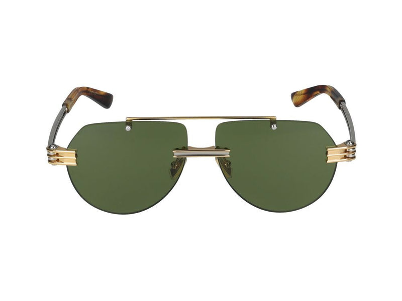 Bottega Veneta Bv1342s Metal Aviator Sunglasses — Gold