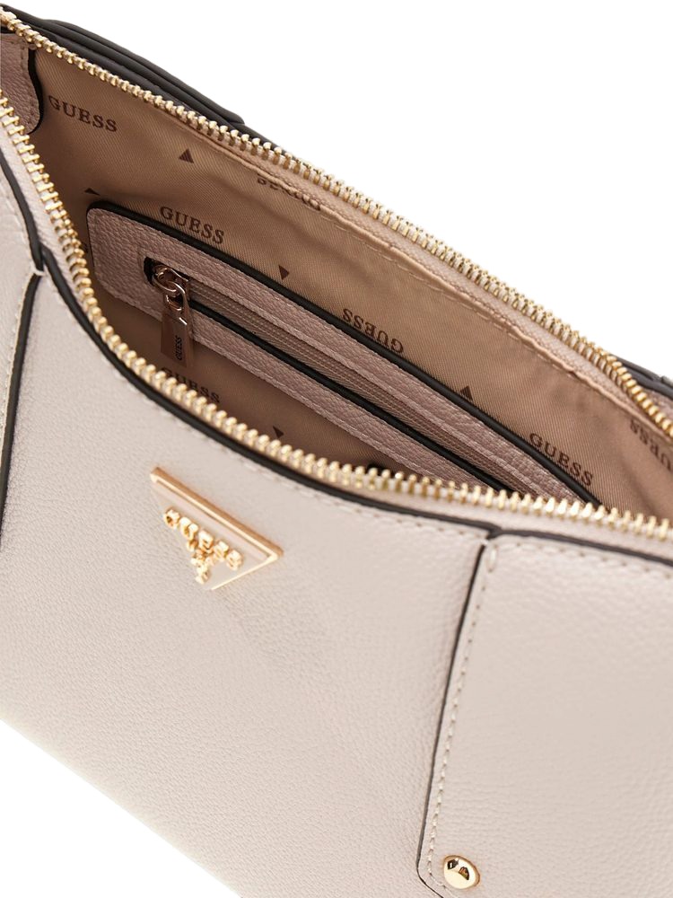 Guess Darcy Shoulder Bag — Beige Polyurethane